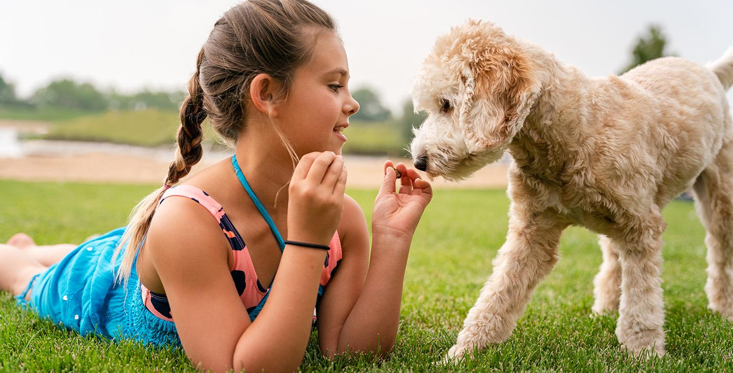 Girl and her dog